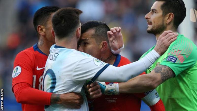 Messi red card medel