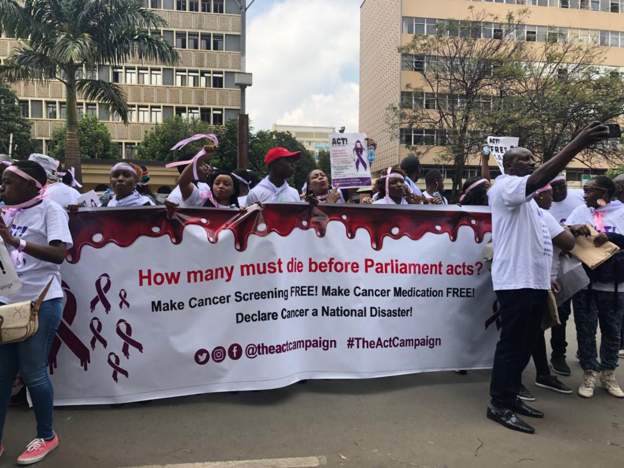 Kenya protests over cancer