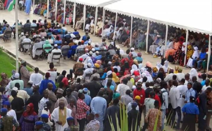 Crowd at Jawara funeral