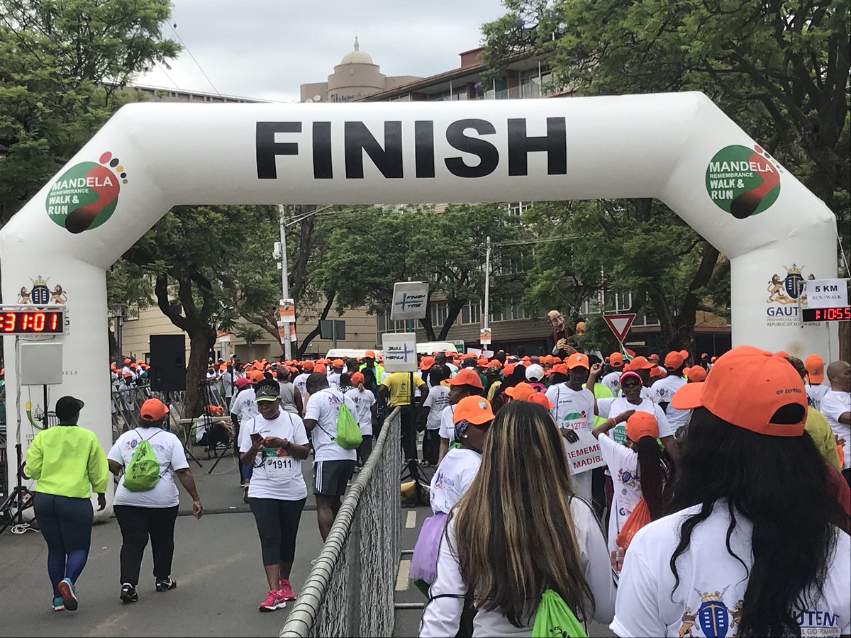 Mandela Marathon finish line