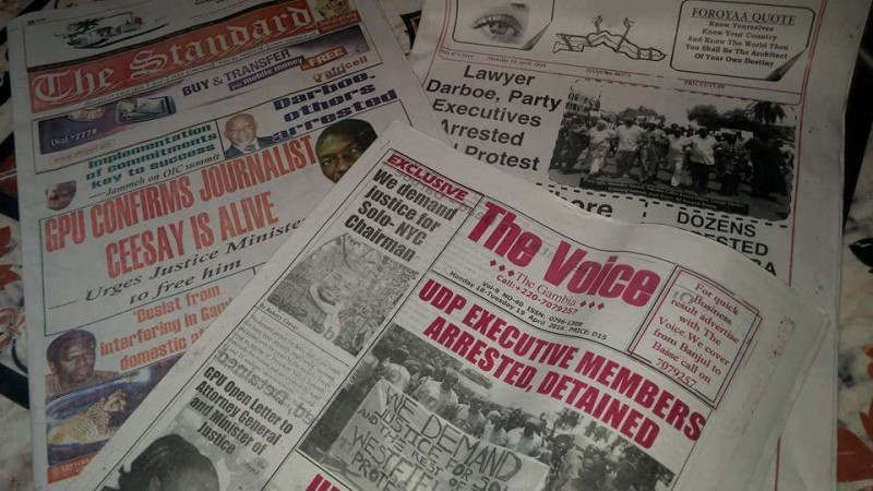 News papers in Gambia