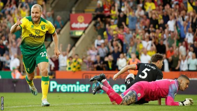 Norwich city beat man city