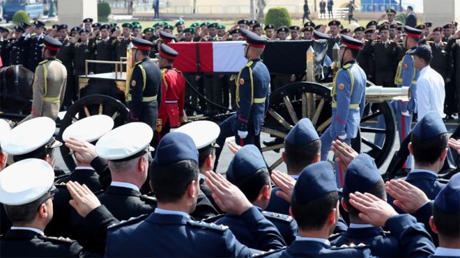 Hosni Mubarak buried