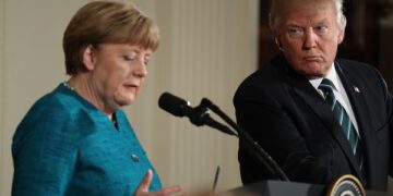 Angela merkel and Donald trump