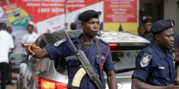 Police officers in Ghana