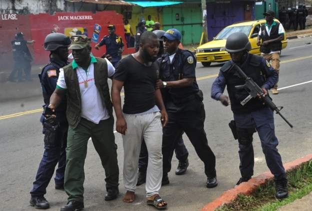 Protesters in Liberia arrested