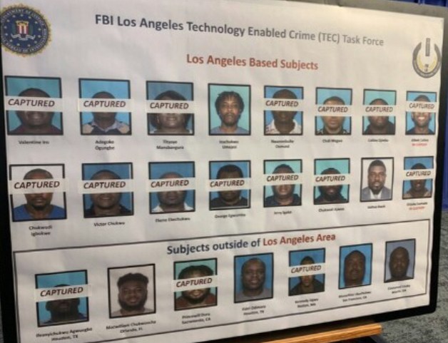 The 80 Nigerians arrested by FBI