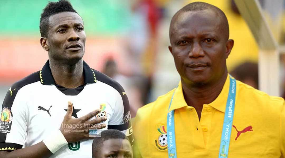 Asamoah Gyan and coach Kwesi Appiah