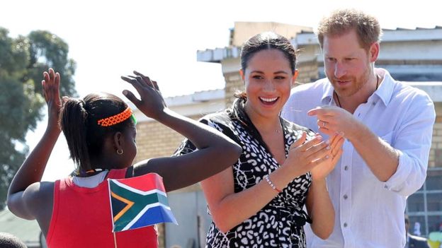 Prince Harry an Meghan in South Africa