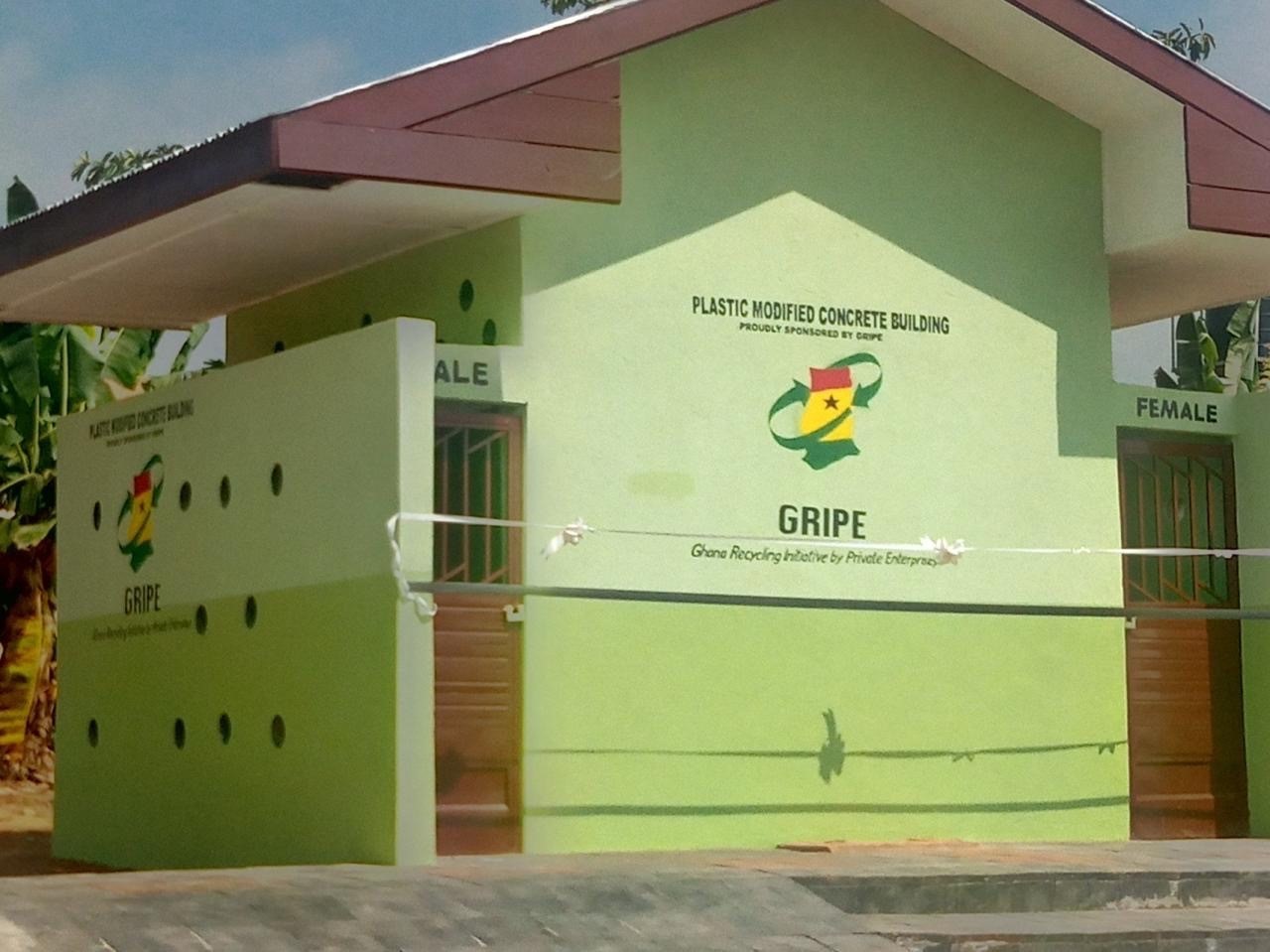 Plastic toilet in Ghana