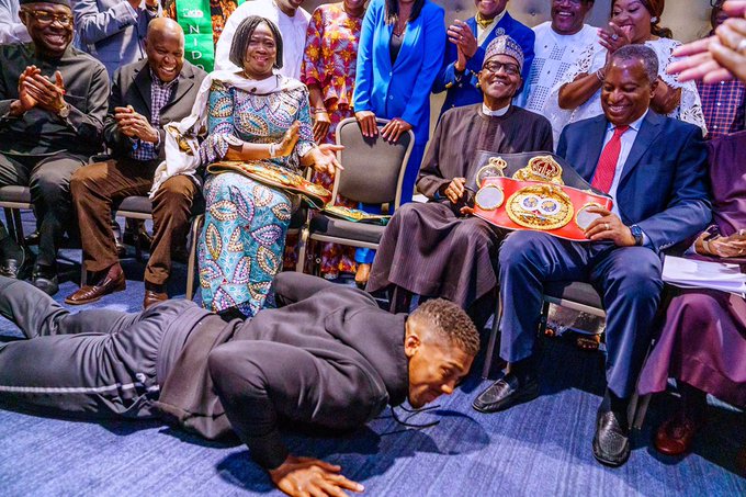 Anthony Joshua meets Buhari