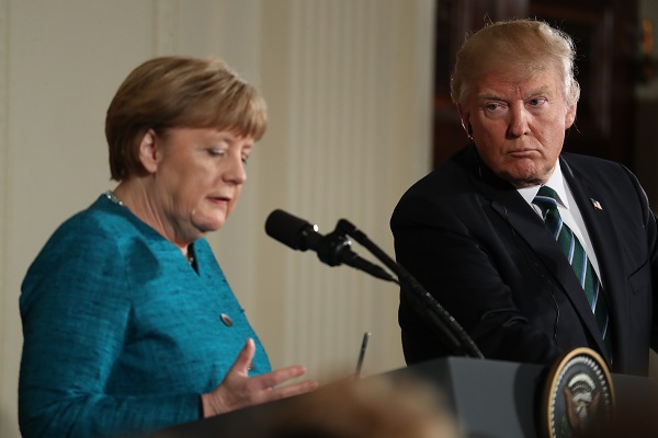 Angela merkel and Donald trump